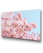 Impression sur verre Cerisier en fleurs multicolore - 70x100cm